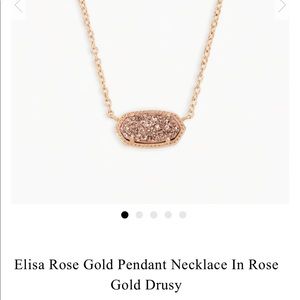 Kendra Scott Elisa rose gold pendant necklace